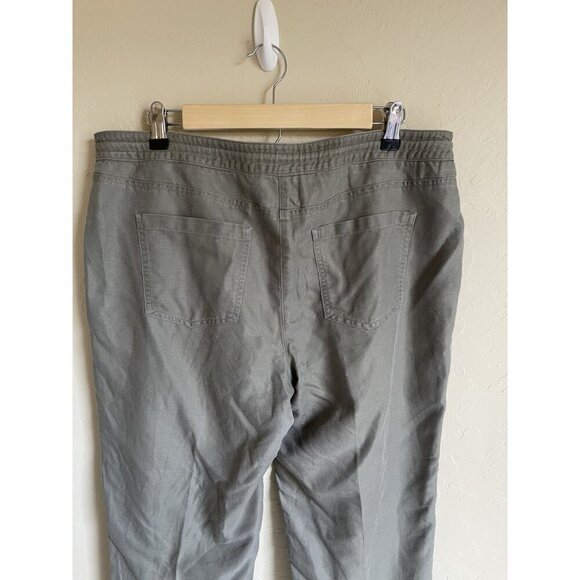 Talbots Signature Size 12 Light Green Cotton Blend Classic Straight Leg Ankle Le - Picture 7 of 9